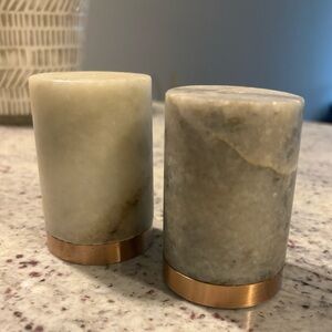 Marble salt & pepper shakers